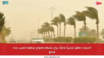 الأرصاد تطلق تحذيراً عاجلاً: رياح نشطة وأمواج مرتفعة تضرب جدة ورابغ